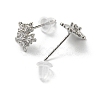 Christmas Theme Brass Stud Earrings EJEW-D062-01K-P-2