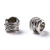 Tibetan Style Alloy Tube Barrel Beads TIBEB-LF11253YKG-AS-LF-1