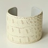 Minimalist Crocodile Embossed Leather Cuff Bangles for Women FS-WG0F18A-06-1