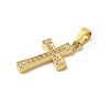 Ion Plating(IP) 304 Stainless Steel Micro Pave Cubic Zirconia Pendants STAS-Z107-08G-09-2