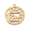 Ion Plating(IP) 304 Stainless Steel Pendants STAS-L245-022A-G-2