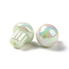 UV Plating Rainbow Iridescent Opaque Acrylic Beads OACR-C010-07D-3