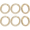 6Pcs Brass Micro Pave Clear Cubic Zirconia Twister Clasps KK-SC0008-22-7