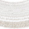 3MM Gradient Color Glass Seed Beaded Choker Necklaces for Women NJEW-JN05878-4