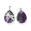 Natural Amethyst Pendants G-G900-01P-06-2