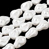 Electroplate Opaque Glass Imitation Pearl Beads Strands EGLA-H113-08A-1