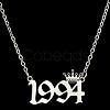 Crown Birth Year 201 Stainless Steel Pendant Necklaces for Women FS-WG4E8F2-55-1