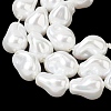 Electroplate Opaque Glass Imitation Pearl Beads Strands EGLA-H113-08A-3