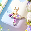 Alloy Resin Heart Keychains KEYC-TADJ0002-01G-I-4