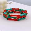 Acrylic Bamboo Joint Beaded Bracelets for Women FS-WG26A21-04-1
