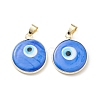 Handmade Evil Eye Lampwork Pendants LAMP-F031-02G-06-2