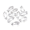 Brass Clip-on Earring Findings X-KK-Q115-S-NF-1