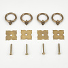 Clover Brass with Iron Drawer Pull Drop Handles KK-WH0079-64-3