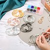 300 Circles 5 Colors Steel Memory Wire TWIR-YW0001-03-5