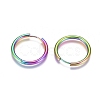 Ion Plating(IP) 304 Stainless Steel Huggie Hoop Earrings EJEW-G272-01-20mm-M-2