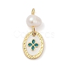 Natural Cultured Freshwater Pearl & Brass Pendants KK-U062-14G-03-1