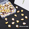 Olycraft Pointed Back Glass Rhinestone Cabochons RGLA-OC0001-09G-7