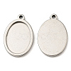 Non-Tarnish 201 Stainless Steel Pendant Cabochon Settings STAS-F296-05A-P-2
