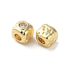 Brass Micro Pave Cubic Zirconia Beads KK-P256-09G-01-2