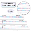 Gorgecraft 3 Pairs 3 Style Tie-Dye Style Flat Smooth Polyester Shoelaces FIND-GF0004-70B-2