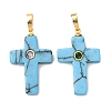 Synthetic Turquoise Pendants G-B180-01G-10-1