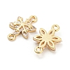 Brass Pave Clear Cubic Zirconia Connector Charms KK-Q789-10G-2