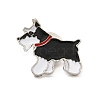 Dog Enamel Pin with Brass Butterfly Clutches JEWB-A006-01C-1