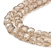 Electroplate Transparent Glass Beads Strands GLAA-C029-03A-08-3