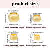 400Pcs 8 Styles Rondelle Brass Crimp Beads KK-NB0003-83-8
