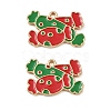 Christmas Alloy Enamel Pendants ENAM-I081-01KCG-09-1