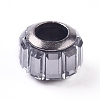 Glass European Beads GPDL-WH0001-01H-1
