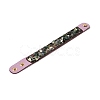 Faux Suede Snap Cord Bracelet BJEW-F428-06-1