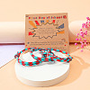 3Pcs 3 Styles Polyester First Day of School Bracelets FS-WG342D8-05-2