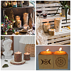 SUPERDANT The Family Series Wooden Candle Holder and Candles Set AJEW-SD0001-13I-7