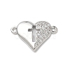 Brass Micro Pave Clear Cubic Zirconia Connector Charms KK-E796-05P-1