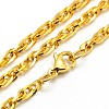 Fashionable 304 Stainless Steel Rope Chain Necklace Making STAS-A028-N039-S-3