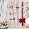 Polyester Bow Storage Wall Pendant Decoration HJEW-OC00107-4