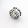 Retro Rotatable 304 Stainless Steel Finger Rings FS-WG84C22-43-1