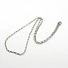 Tarnish Resistant Box Chain Necklace for Men NJEW-F027-17-2mm-1