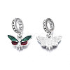 Rack Plating Alloy Enamel European Dangle Charms MPDL-N039-040-2