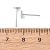 Tarnish Resistant 304 Stainless Steel Flat Round Blank Peg Stud Earring Findings X-STAS-S028-24-2