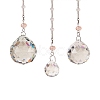 Teardrop Transparent K9 Glass Pendants DJEW-SZ0001-02P-3