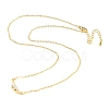 Pea Shaped Plastic Imitation Pearl Pendant Necklace with Brass Cable Chains NJEW-F316-01G-2