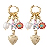 Natural Freshwater Pearl Hoop Earrings EJEW-JE06967-2