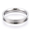 201 Stainless Steel Grooved Finger Ring Settings RJEW-TAC0017-4mm-01A-1