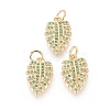 Brass Micro Pave Cubic Zirconia Pendants ZIRC-F112-03G-2