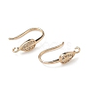 Leaf Rack Plating Brass Micro Pave Cubic Zirconia Earring Hooks KK-D083-09G-1-2