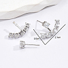201 Stainless Steel Stud Earrings CU1514-1-4