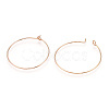Long-Lasting Plated Brass Hoop Earrings Findings KK-K204-179LG-NF-4