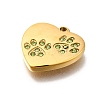 304 Stainless Steel Rhinestone Pendants STAS-R159-55G-03-2